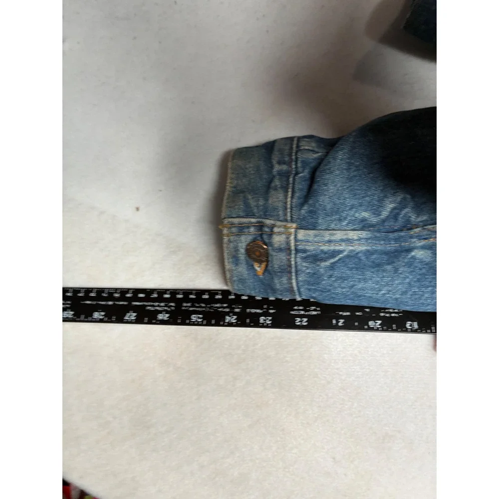 Vintage Levis‎ 70506-0316 Blanket Lined Denim Trucker Jacket Made in USA Mens 42 - Picture 10 of 13